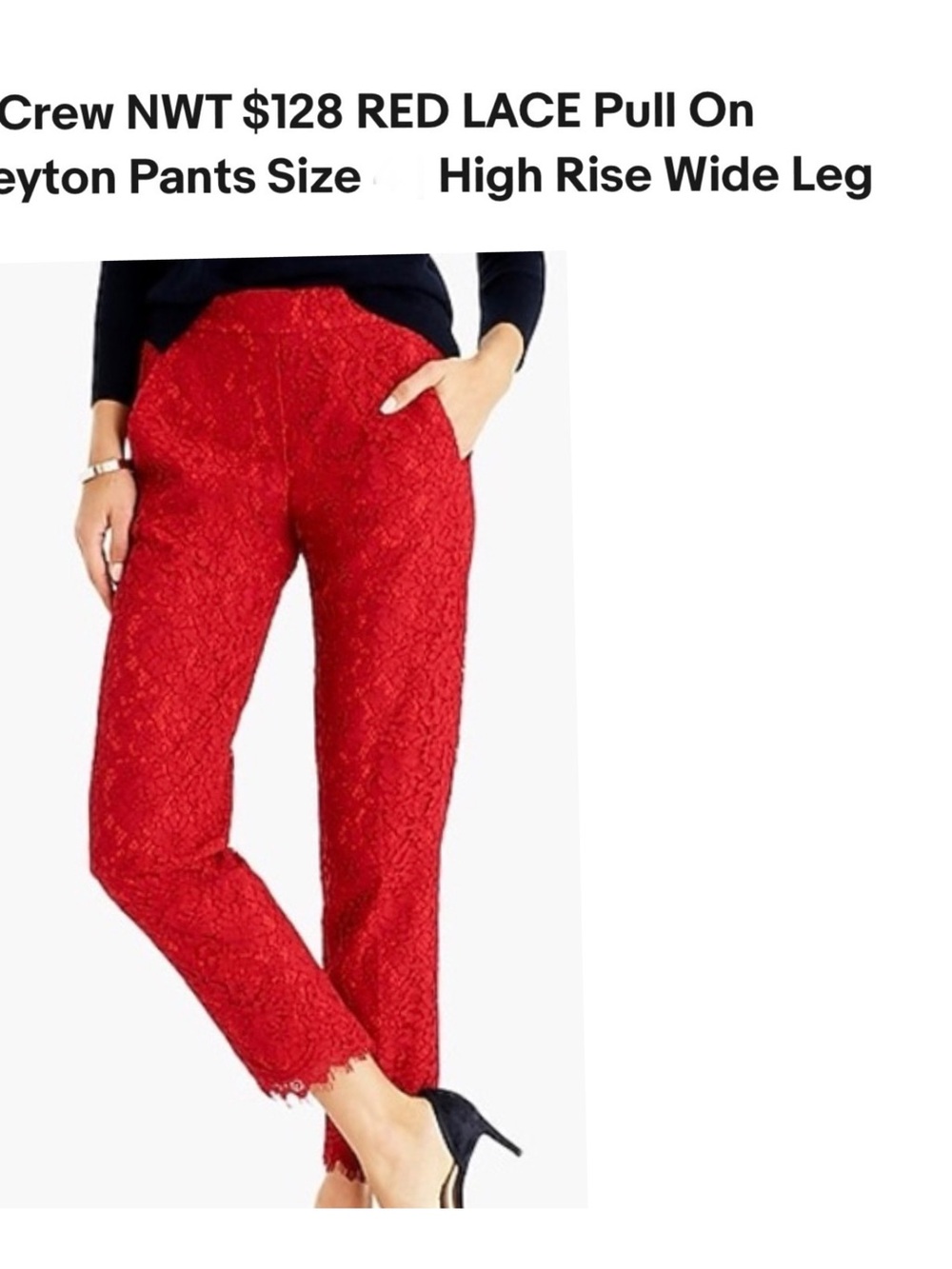 J. Crew PREMIUM Lace High-Rise Peyton Pants, LINED 🌟 quality & condition